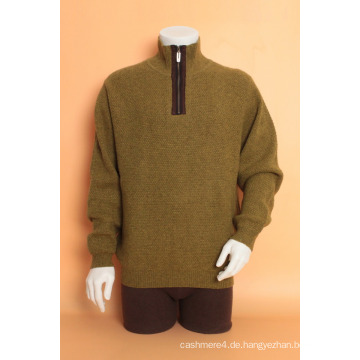 Yak Wolle / Kaschmir Open Front Neck Long Sleeve Pullover / Kleidung / Bekleidung / Strickwaren